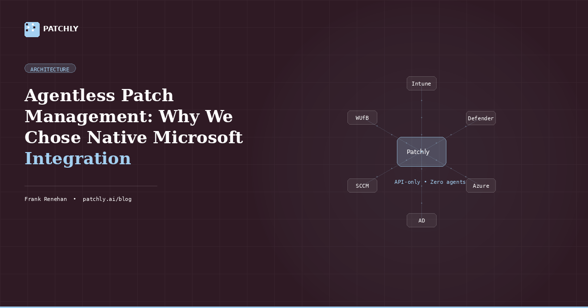 Agentless Patch Management: Why We Chose Native Microsoft Integration